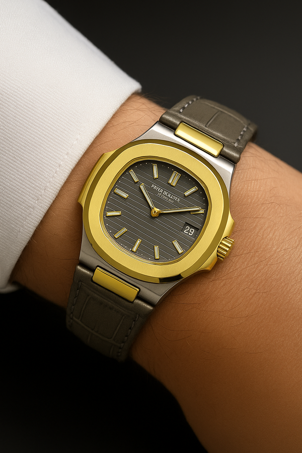 Patek Philippe Nautilus 8044 – Grey Gold Tone | 3ATM Water Resistant